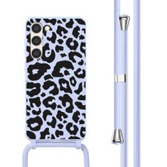 imoshion Siliconen design hoesje met koord Samsung Galaxy S23 - Animal Lila