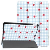 imoshion Design Trifold Bookcase Apple iPad 9 (2021) 10.2 inch / iPad 8 (2020) 10.2 inch / iPad 7 (2019) 10.2 inch - Cherry Check