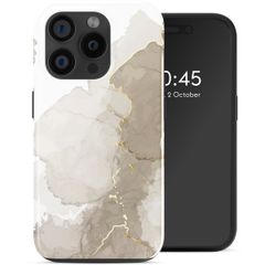 Selencia Vivid Case with MagSafe Apple iPhone 15 Pro - Marble Light Brown