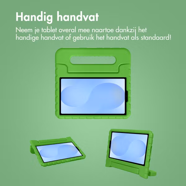 imoshion Kidsproof Backcover met handvat Samsung Galaxy Tab A11 / A9 8.7 inch - Groen