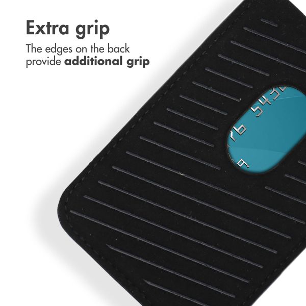 Accezz Leather Card Holder - Compatible with MagSafe and Qi2 - Onyx Black
