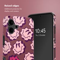 Selencia Vivid Back Cover with MagSafe Apple iPhone 16 - Wavy Smiley Pink