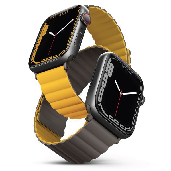 Uniq Revix dubbelzijdig bandje Apple Watch Series 1 t/m 11 / SE / Ultra (44/45/46/49 mm) - Mustard / Khaki