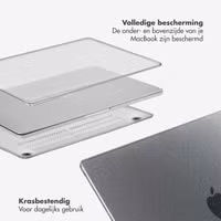 Selencia Glitter Cover Apple MacBook Pro 14 inch (2021 / 2023 M3 chip / 2024 M4 chip / 2025 M5 chip) - Transparant