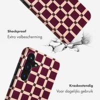 Selencia Vivid Backcover Samsung Galaxy S25 FE - Check This Burgundy