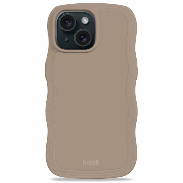 Holdit Wavy Case iPhone 13/14/15 - Mocha Brown