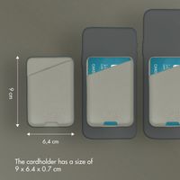 Accezz Leather Card Holder - Compatible with MagSafe and Qi2 - Light Grey