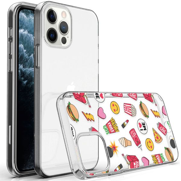 imoshion Design hoesje iPhone 12 (Pro) - Fastfood - Multicolor