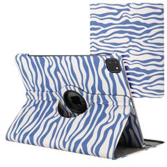 imoshion 360° Draaibare Design Bookcase Apple iPad Air 13 inch (2025) M3 / (2024) M2 - White Blue Stripes