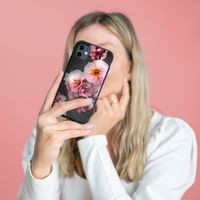 imoshion Design hoesje iPhone 11 - Bloem - Roze / Zwart