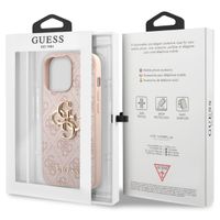 Guess 4G Metal Logo Backcover Apple iPhone 13 Pro - Roze & Goud