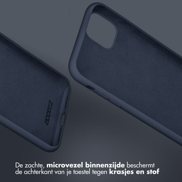 Accezz Liquid Silicone Backcover Samsung Galaxy Z Flip 6 - Donkerblauw