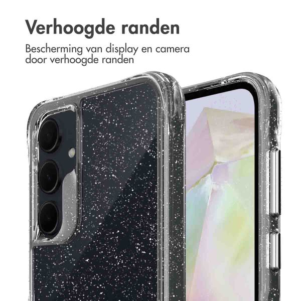 imoshion Clear Glitter Backcover Samsung Galaxy A35 - Zilver