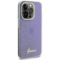 Guess Faceted Mirror Backcover iPhone 15 Pro - Blauw