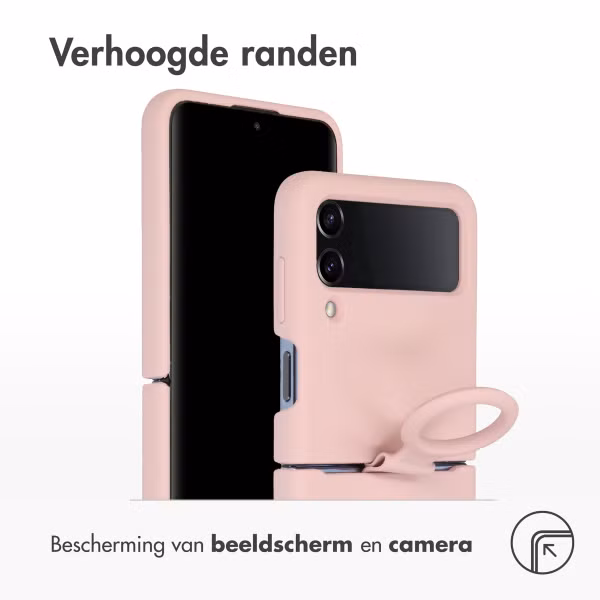 Accezz Liquid Silicone Backcover Samsung Galaxy Z Flip 4 - Roze