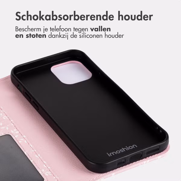 imoshion Design Bookcase Apple iPhone 12 (Pro) - Pink Bazaar Flowers