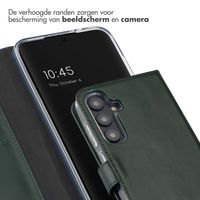 Selencia Echt Leren Bookcase Samsung Galaxy S24 FE - Groen