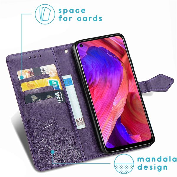 imoshion Mandala Bookcase Oppo A74 (5G) / A54 (5G) - Paars