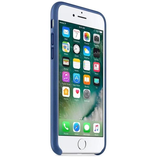Apple Leather Back Cover Apple iPhone SE (2022 / 2020) / 8 / 7 / 6(s) - Sapphire