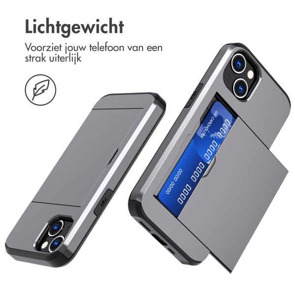 imoshion Backcover met pasjeshouder Apple iPhone 13 - Grijs