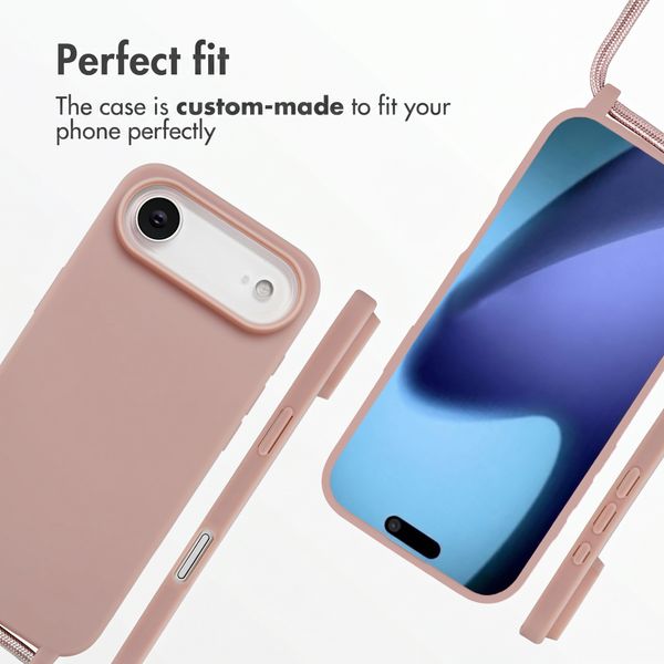 imoshion Silicone Case with Strap Apple iPhone Air - Sand Pink
