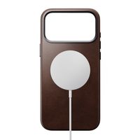 Nomad Traditional Horween Leather Backcover met MagSafe Apple iPhone 17 Pro Max - Rustic Brown
