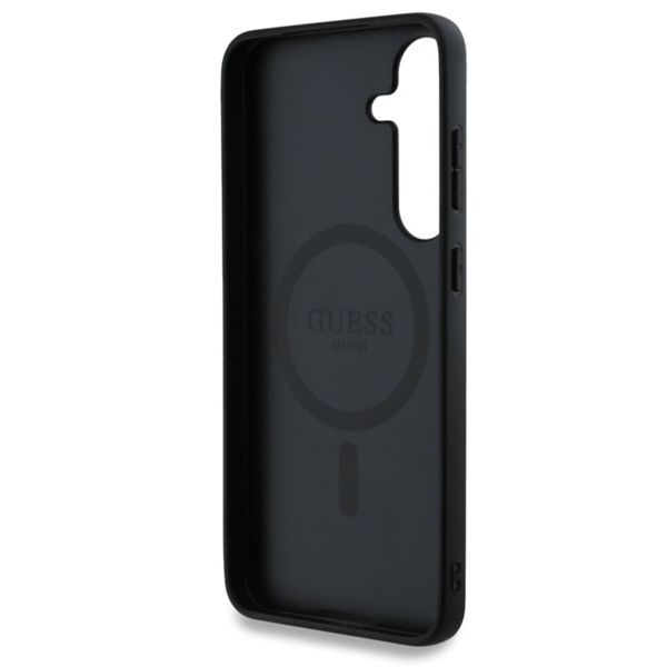 Guess Classic 4G Logo Backcover met MagSafe Samsung Galaxy S25 Plus - Zwart