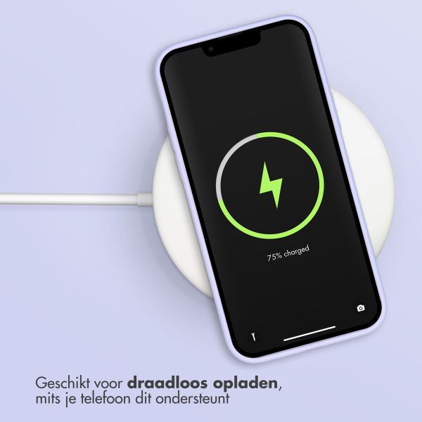 Accezz Liquid Silicone Backcover Apple iPhone 12 (Pro) - Paars