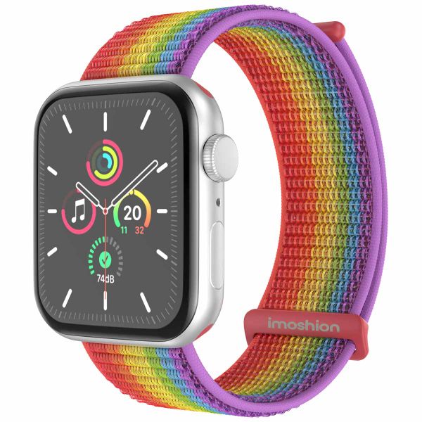 imoshion Nylon bandje Apple Watch Series 1 t/m 11 / SE / Ultra (44/45/46/49 mm) - Rainbow