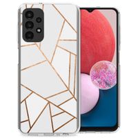 imoshion Design hoesje Samsung Galaxy A13 (4G) - Grafisch Koper / Wit