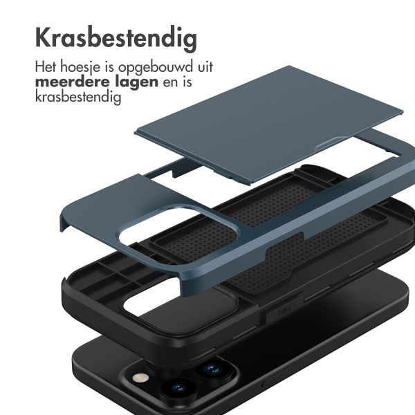 imoshion Backcover met pasjeshouder Apple iPhone 15 Pro - Donkerblauw