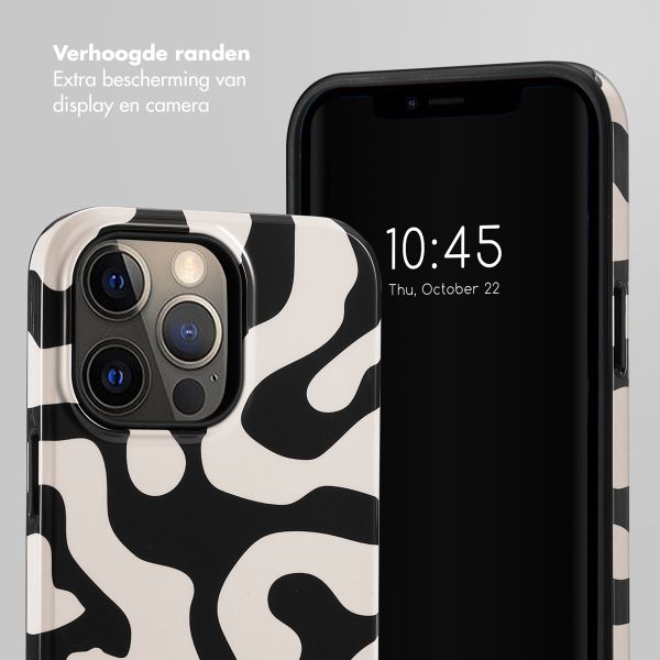 Selencia Vivid Tough Backcover iPhone 14 Pro Max - Art Wave Black