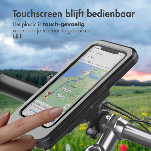 imoshion Telefoonhouder fiets met powerbank - spatwaterdicht - 5000 mAh - Zwart