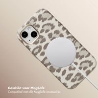 Selencia Sabi Backcover Panterprint met MagSafe Apple iPhone 13 - Soft Ivory