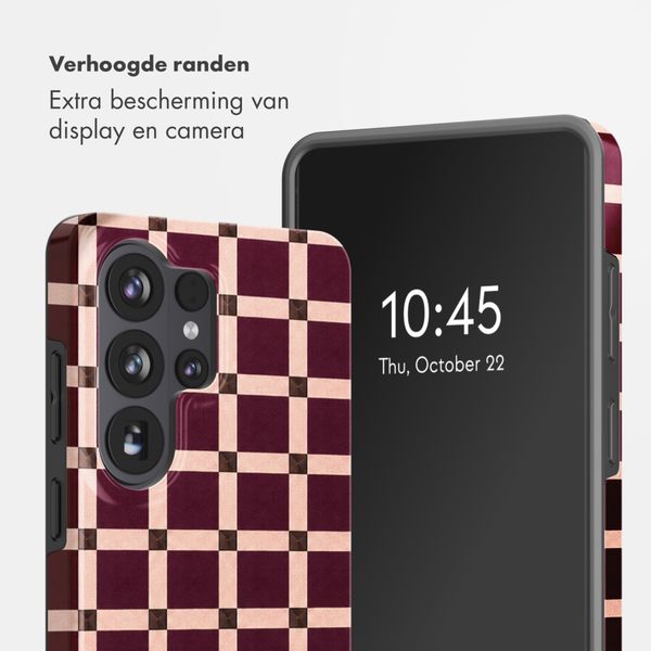 Selencia Vivid Backcover met MagSafe Samsung Galaxy S26 Ultra - Check This Burgundy