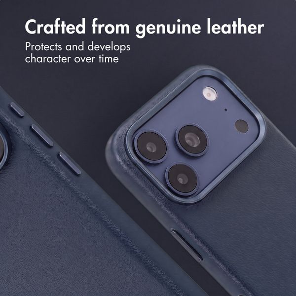 Accezz Leather Case with MagSafe Apple iPhone 18 Pro Max / 17 Pro Max - Nightfall Blue