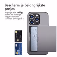 imoshion Backcover met pasjeshouder Apple iPhone 15 Pro - Grijs