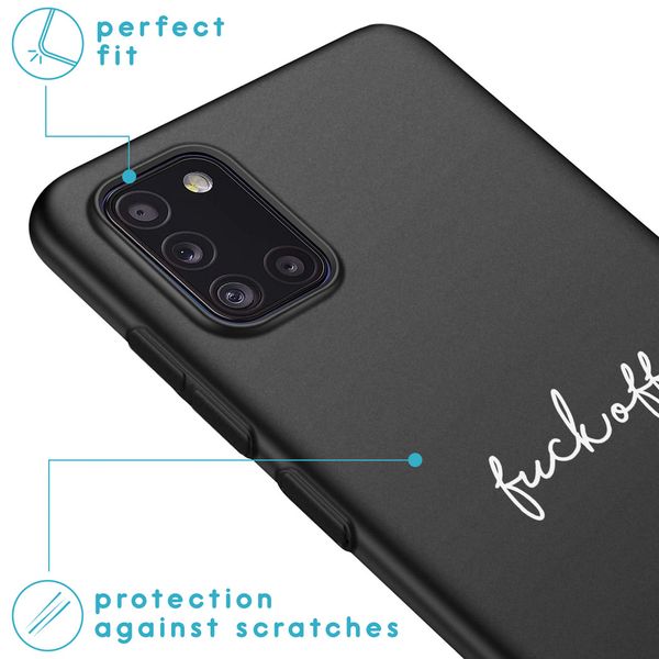 imoshion Design hoesje Samsung Galaxy A31 - Fuck Off - Wit