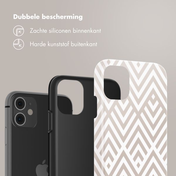 Selencia Vivid Tough Backcover iPhone 11 - Beige Zigzag