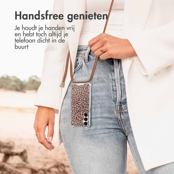 imoshion Design hoesje met koord Samsung Galaxy A16 - Leopard Mood