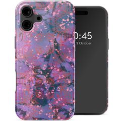 Selencia Vivid Backcover met MagSafe Apple iPhone 16 - Fresh Paint Flower Orange