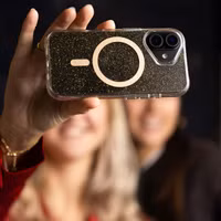 imoshion Clear Glitter Backcover met MagSafe Apple iPhone 12 (Pro) - Goud