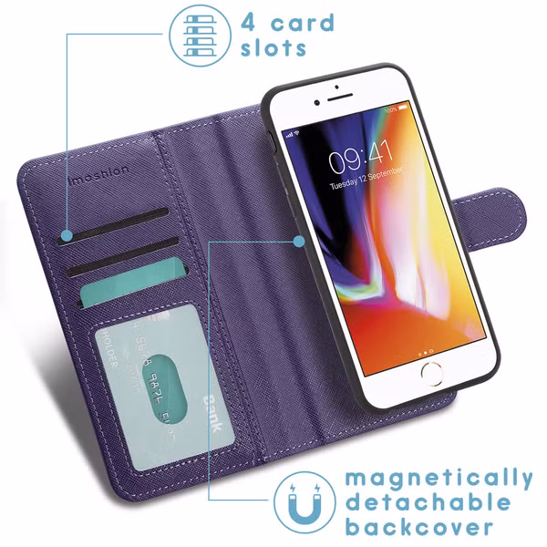 imoshion Luxe Portemonnee iPhone SE (2022 / 2020) 8 / 7 - Paars