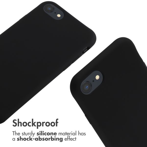imoshion Silicone Case with Strap Apple iPhone SE (2022 / 2020) / 8 / 7 - Black