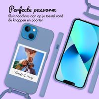 Gepersonaliseerd Color Backcover MagSafe met afneembaar koord en polaroid  iPhone 13 - Ash Blue