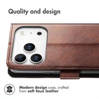 imoshion Luxury Wallet Case Apple iPhone 18 Pro Max / 17 Pro Max - Dark Brown