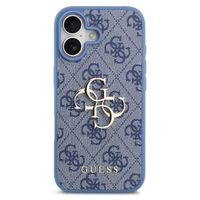 Guess 4G Metal Logo Backcover Apple iPhone 17 - Blauw