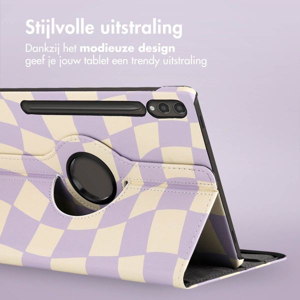 imoshion 360° Draaibare Design Bookcase Samsung Galaxy Tab S10 Plus / Tab S9 FE Plus / Tab S9 Plus - Dancing Cubes