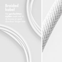 imoshion USB-C naar USB-C kabel - Braided - 1 meter - Wit