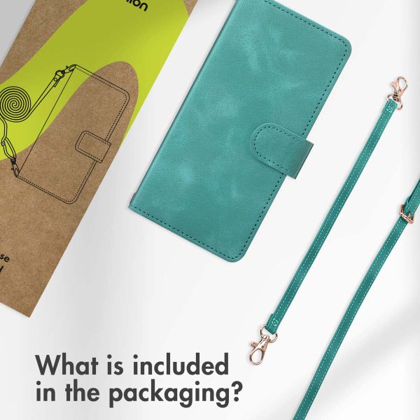 imoshion Bookcase with Strap Apple iPhone 16 - Turquoise